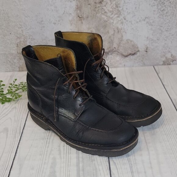 J. Crew Vintage #10229 Leather Field Boots In Black Mens Size 7.5 main image 6